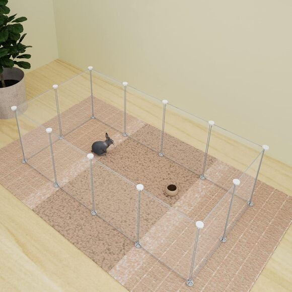 Pet Playpen Portable Small Animals Playpen 12 Panels 48"L x 24"W x 16"H - Picture 2 of 6